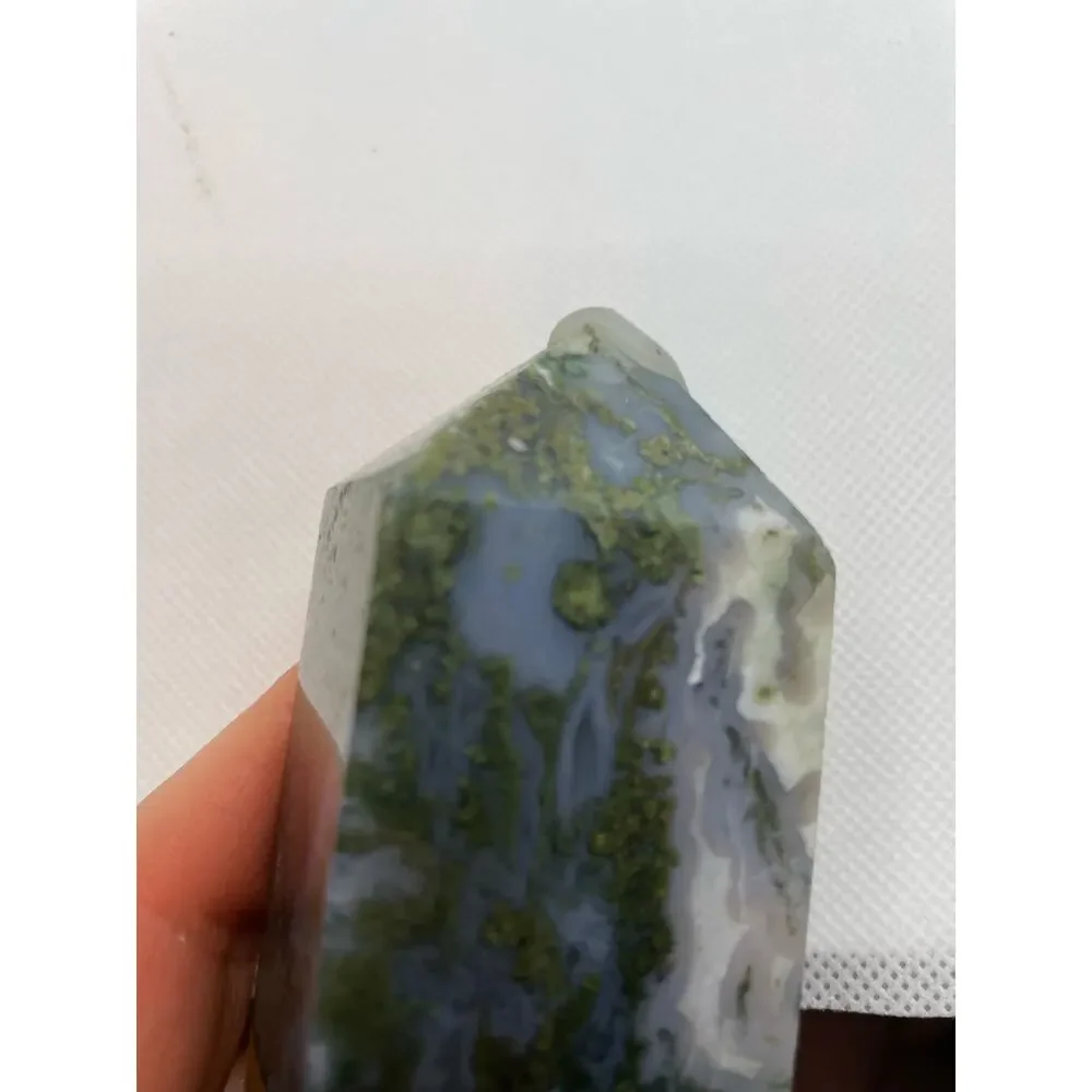 Blue Moss Agate Tower #3